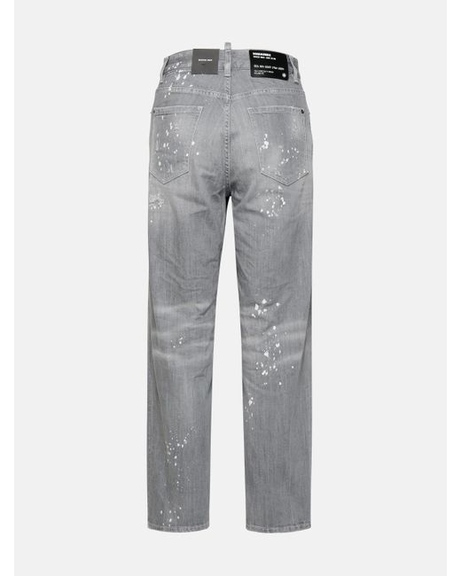 DSquared² Gray Cotton Blend Jeans