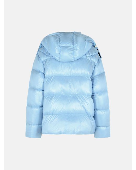 RAXXY Blue Removable Hooded Down Jacket In Polyamide Sugar Paper