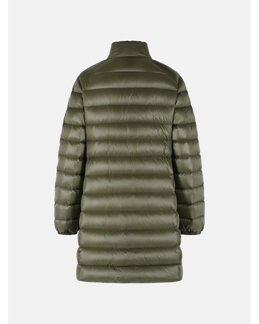 Moncler Green 'Genet' Long Polyamide Down Jacket