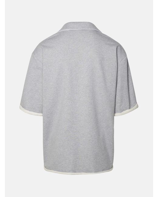Balmain Gray Cotton Shirt for men