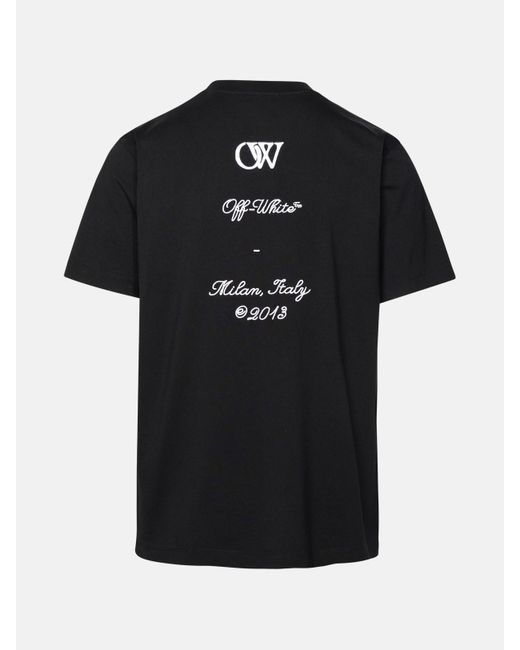 Off-White c/o Virgil Abloh Black 'logo 23' Cotton T-shirt for men