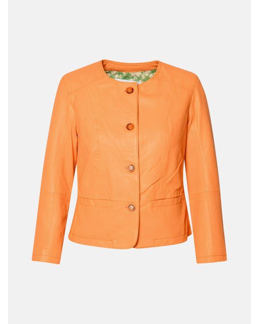 Bully Orange Leather Jacket