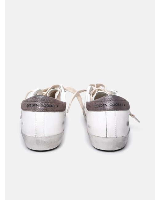 Golden Goose Leather Sneakers in White | Lyst