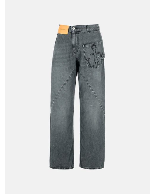 J.W. Anderson Gray 'Twisted' Denim Jeans