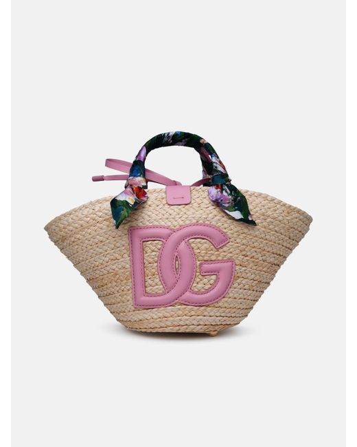 Dolce & Gabbana Pink Straw Bag