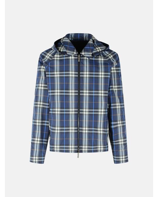 Burberry Blue Dark Cotton Reversible Jacket for men