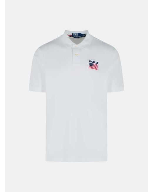 Polo Ralph Lauren White Cotton Polo Shirt for men