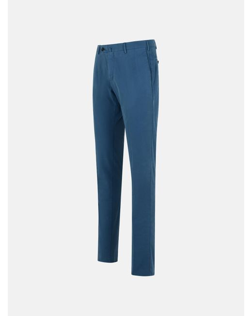 PT Torino Blue 'slim' Stretch Cotton Pants for men