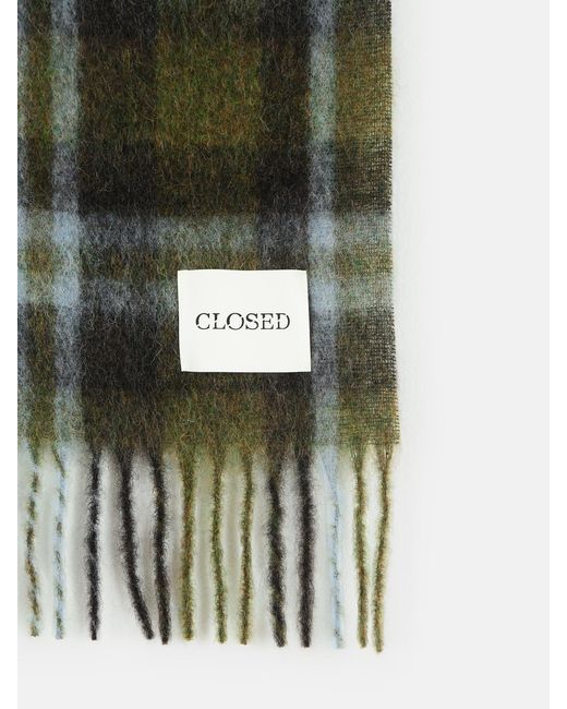 Closed Green Wool Blend Scarf