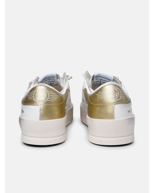 Golden Goose Deluxe Brand White 'stardan' Leather Sneakers