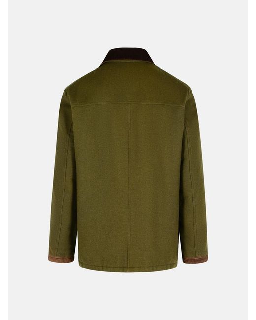 Fay Green '4Ganci' Wool Blend Jacket for men