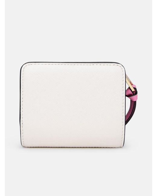 Marc Jacobs The Snapshot Dtm Mini Leather Wallet in White