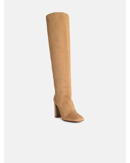 Dolce & Gabbana White Beige Suede Boots