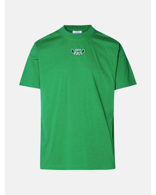 Off-White c/o Virgil Abloh Green Cotton T-shirt for men
