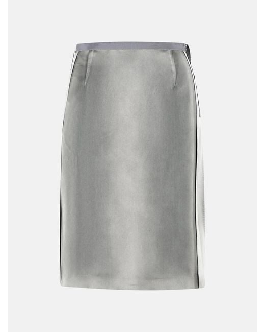 Maison Margiela Gray Reverse-Effect Skirt