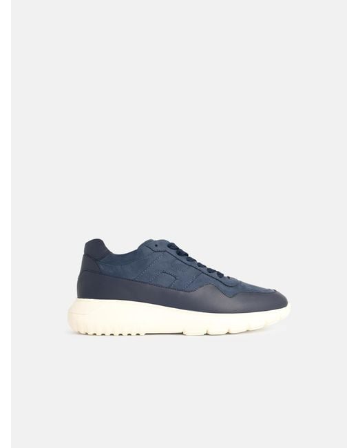 Hogan Blue 'Interactive3' Leather Sneakers for men