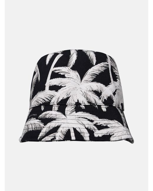 Palm Angels Black Two-tone Cotton Hat for men