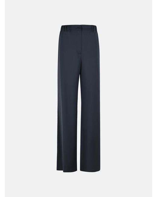 Max Mara Blue 'Editto' Virgin Wool Pants