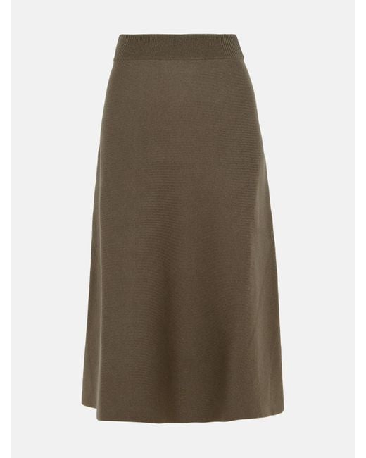Lanvin Natural Beige Wool Blend Skirt