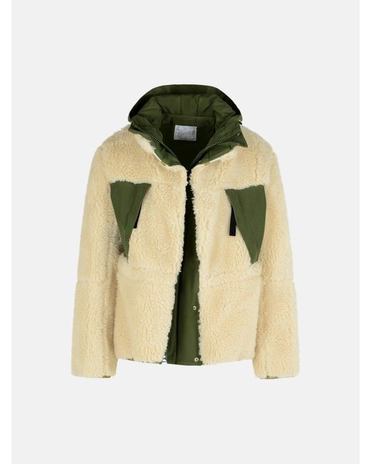 Sacai Natural 'sherling' Wool Blend Jacket for men