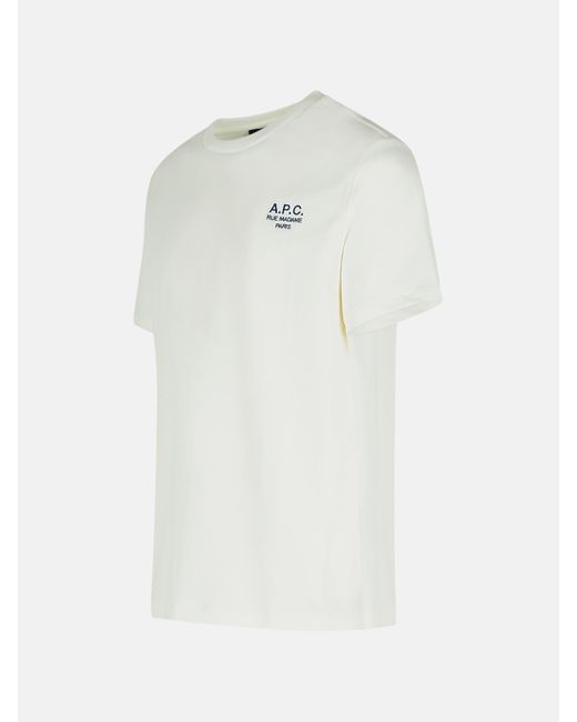 A.P.C. White Cotton T-shirt for men