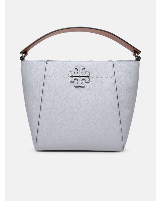 Tory Burch Gray Small 'mcgraw' Leather Bag