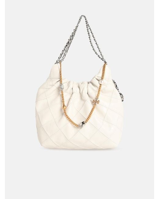 Tory Burch Natural Fleming' Mini Bag