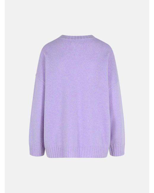 Colorush Cashmere Colorush 'Ziggy Boyfriend' Lilac Cashmere Blend Sweater in Purple | Lyst
