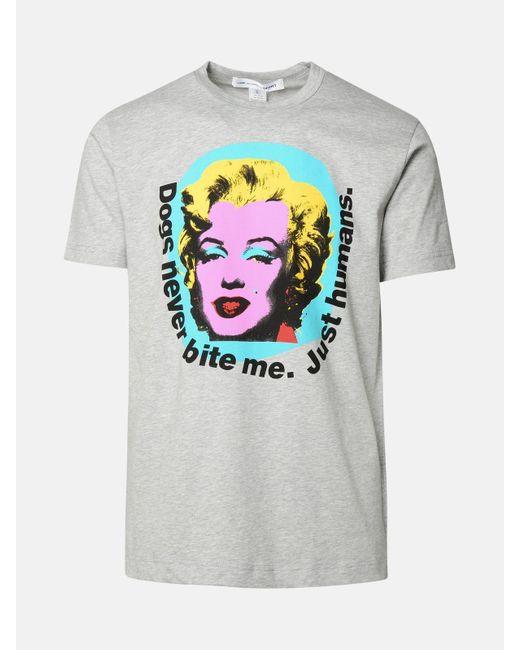 Comme des Garçons Gray Comme Des Garçons Shirt 'marilyn Monroe' Cotton T-shirt for men