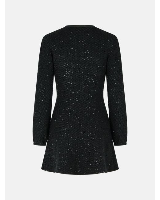 Self-Portrait Women's Black 'Sequin' Cotton Blend Dress