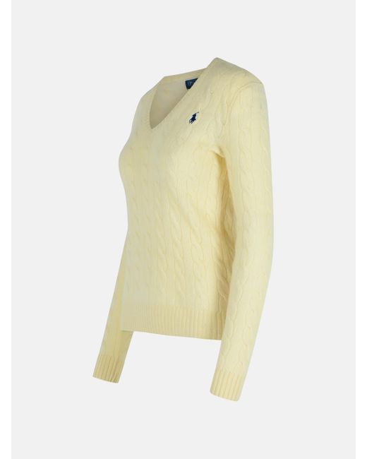 Polo Ralph Lauren Natural 'kimberly' Cashmere Blend Sweater