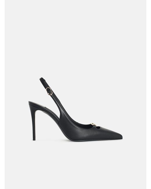 Dolce & Gabbana White Leather Slingbacks