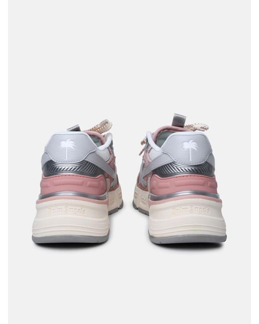 Palm Angels Pink 'pa 4' Leather Blend Sneakers