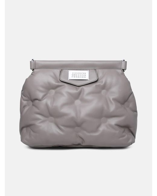 Maison Margiela Gray 'glam Slam' Taupe Nappa Leather Crossbody Bag
