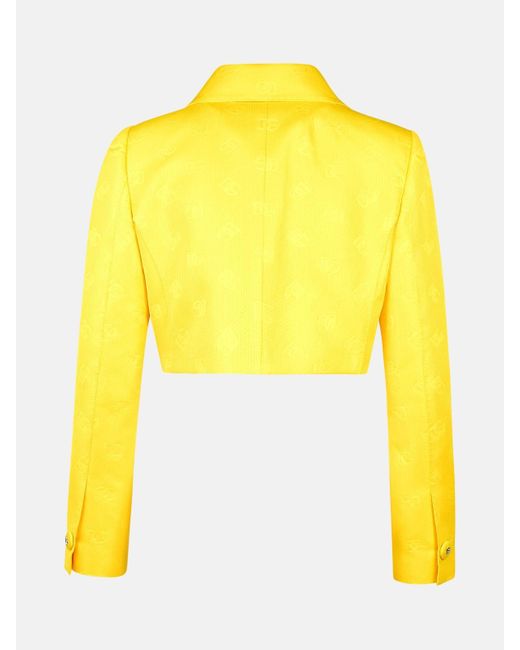 Dolce & Gabbana Yellow Cotton Blend Jacket