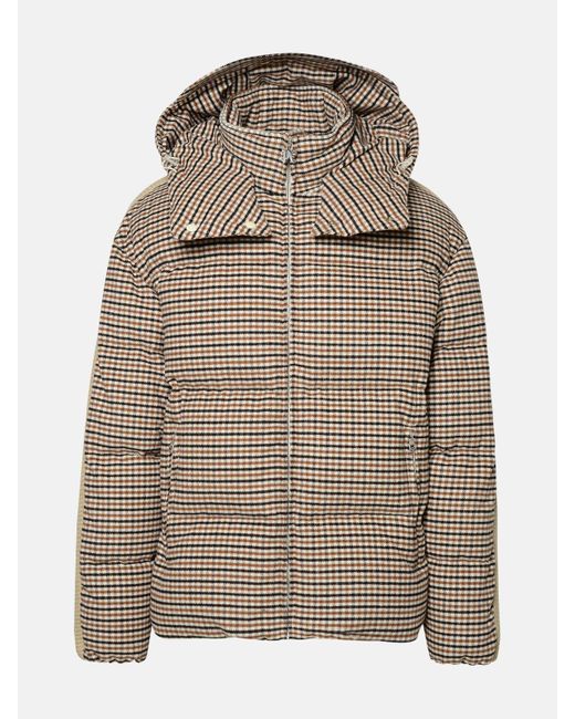 Palm Angels Gray 'track' Multi Cotton Blend Puffer Jacket for men
