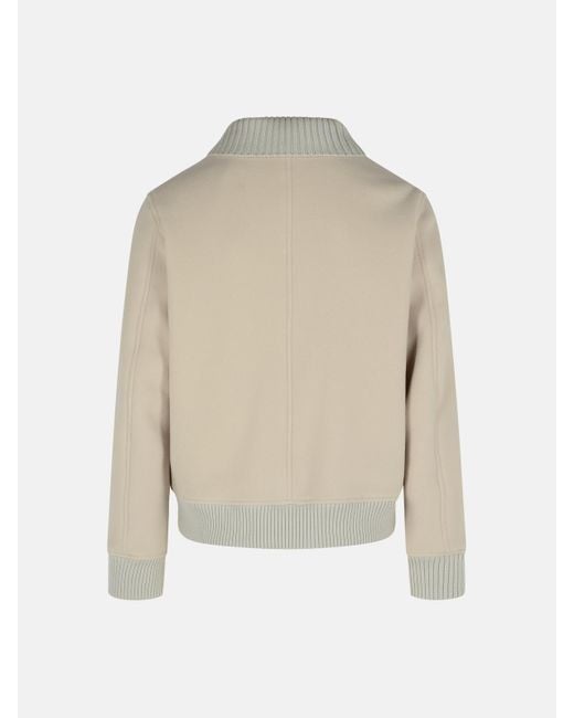 Eleventy Natural Wool Blend Bomber Jacket for men