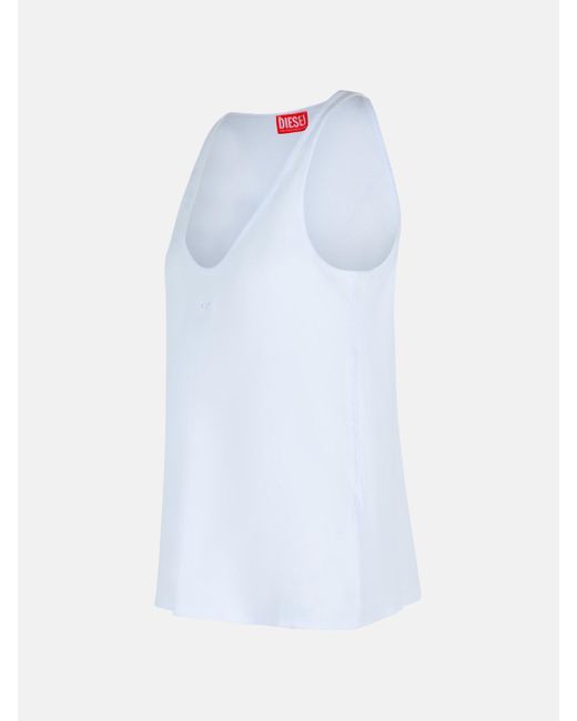 DIESEL White Cotton Blend Tank Top