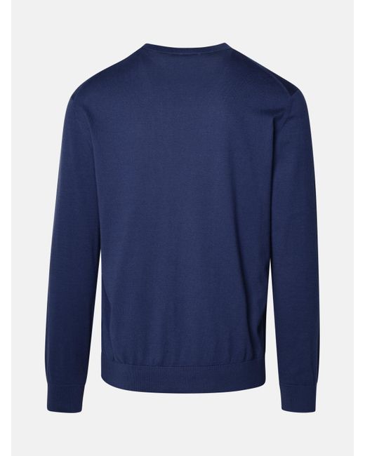 Zegna Blue Cotton Sweater for men