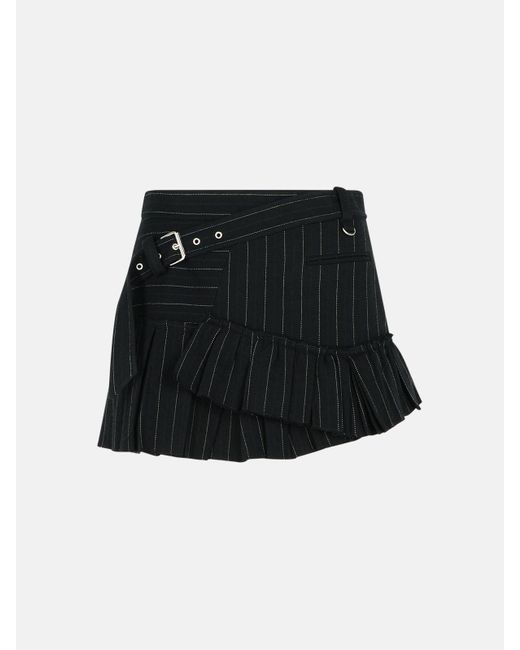 Isabel Marant Black Skirt In Virgin Wool And Cotton