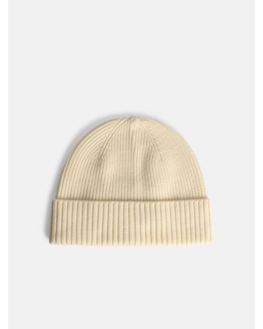 Seven Gauge Natural Wool Beanie for men