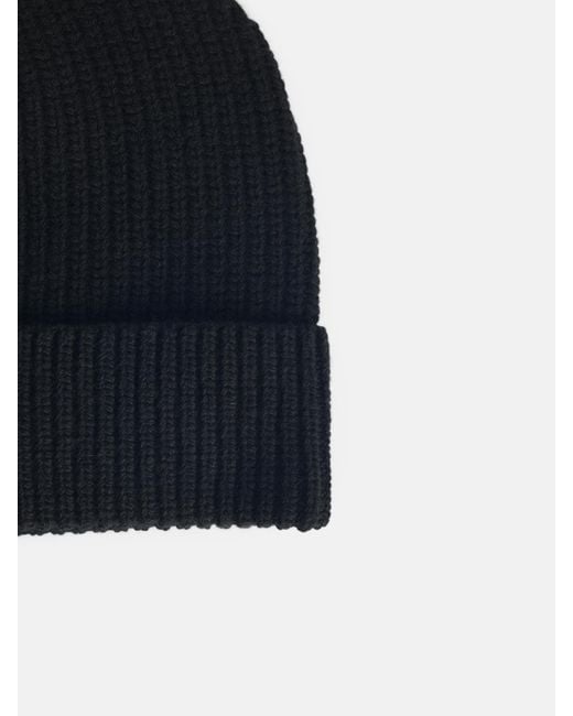 Seven Gauge Blue Wool Beanie for men