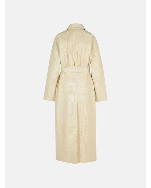 Sportmax White Leather Trench Coat