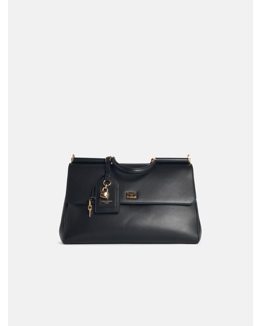 Dolce & Gabbana Black 'Sicily' Leather Handbag