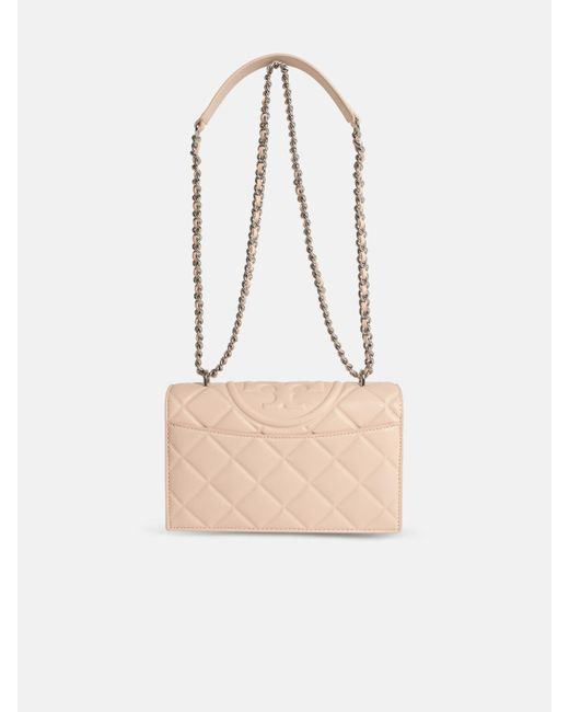 Tory Burch White 'Fleming' Small Leather Crossbody Bag