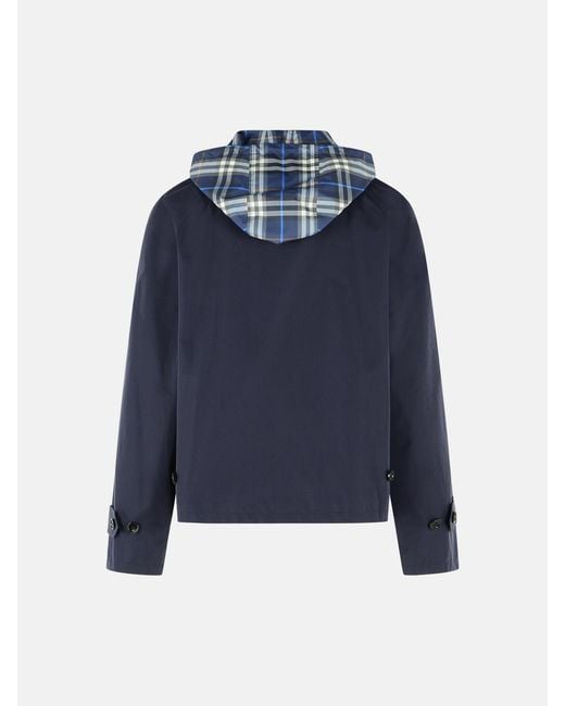 Burberry Blue Dark Cotton Reversible Jacket for men