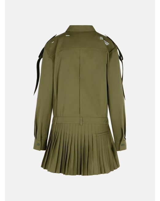 Off-White c/o Virgil Abloh Green Savana Cotton Dress