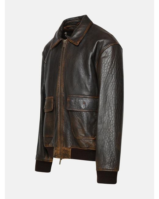 Golden Goose Deluxe Brand Black Leather Jacket for men