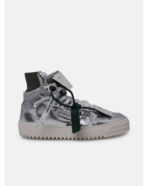 Off-White c/o Virgil Abloh Metallic Off Court 3.0 Sneakers In Laminated Leather Blend