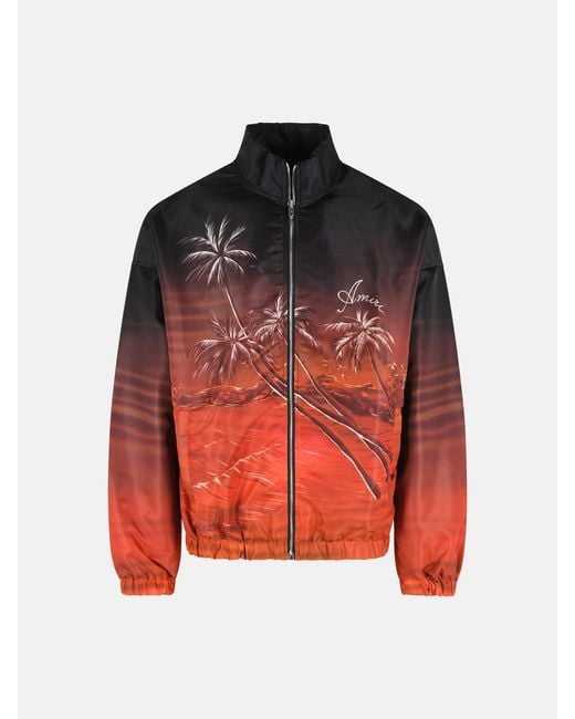 Amiri Red 'Palms' Bomber Jacket for men